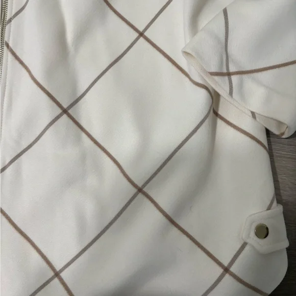 Chico's Cream and Brown Utility Jacket - Picture 4 of 7